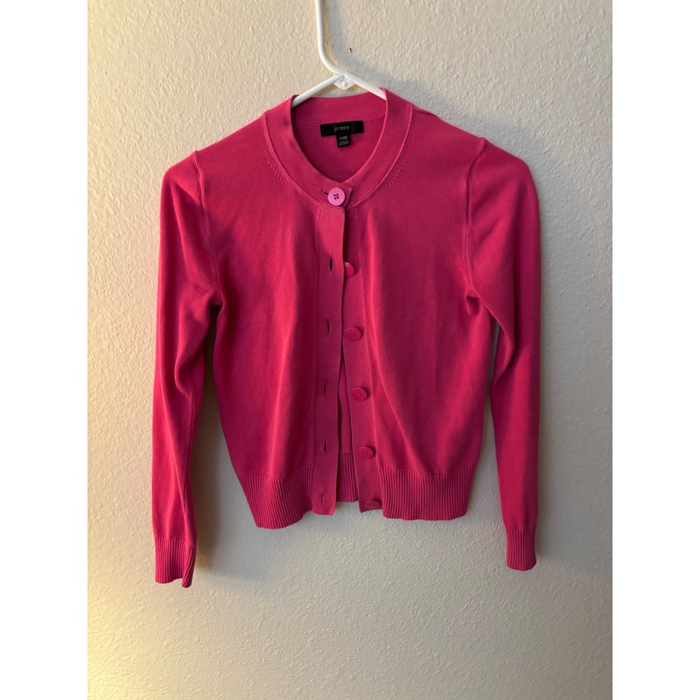 J.Crew Pink 100% Cotton Crewneck Button Front Cardigan Sweater XXS
A1222